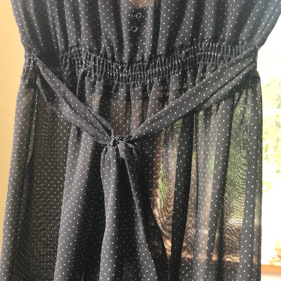 Sheer midnight black embroidered French blouse - Picture 7 of 10